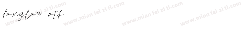 Foxglow otf字体转换